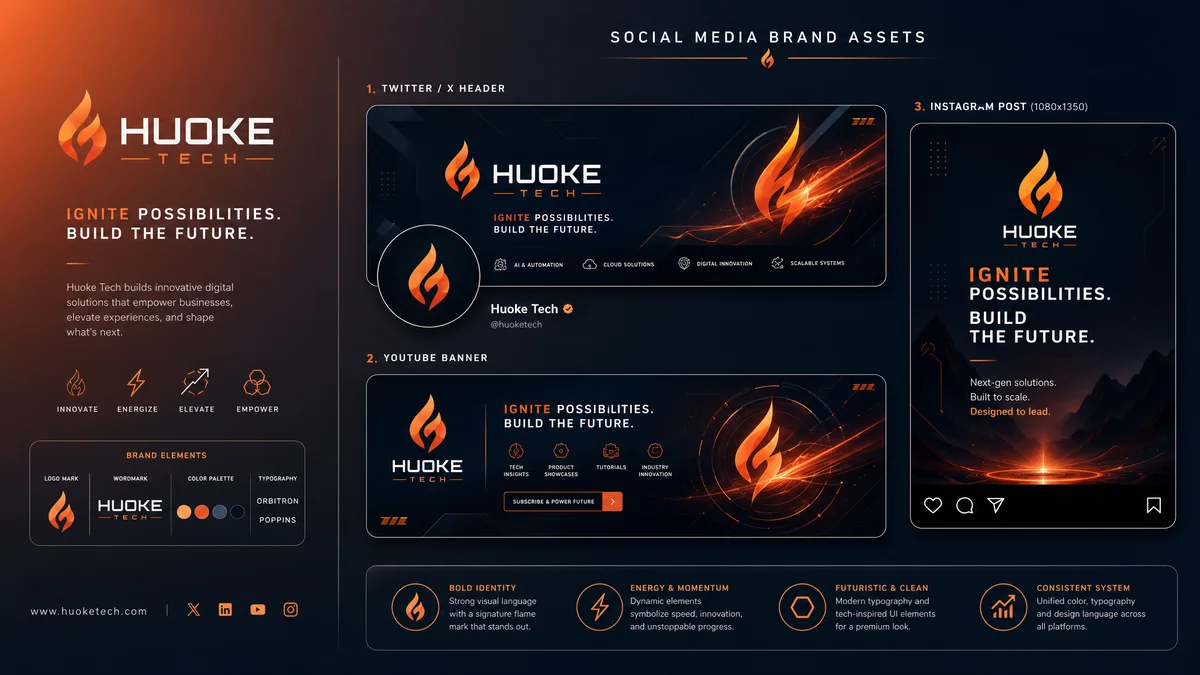 Huoke 社交媒体品牌素材