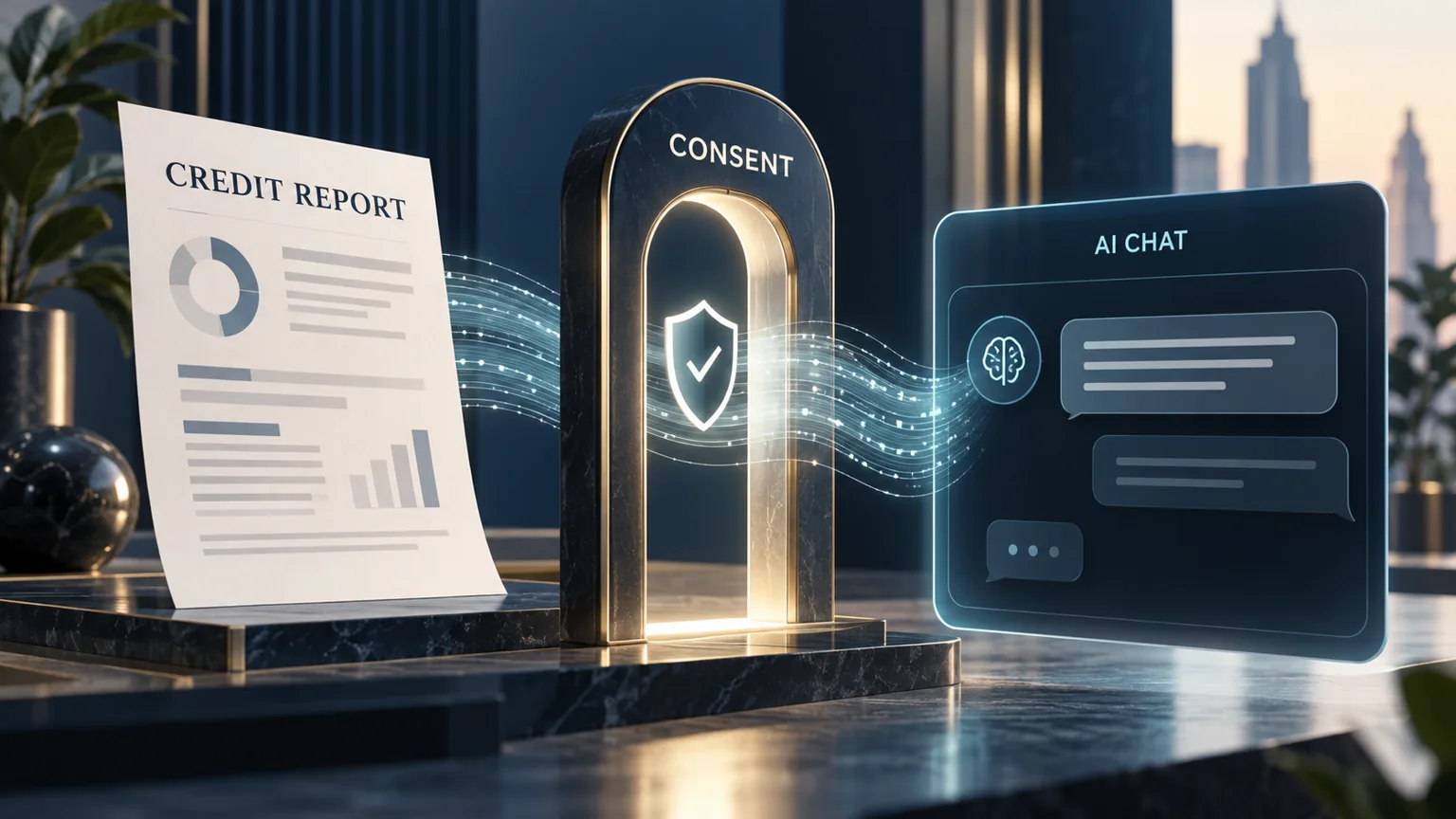 信用报告经过授权后进入 AI 对话