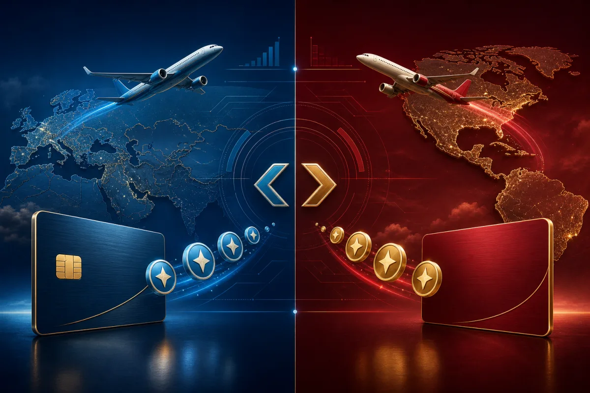 Citi与Capital One转点奖励概念图