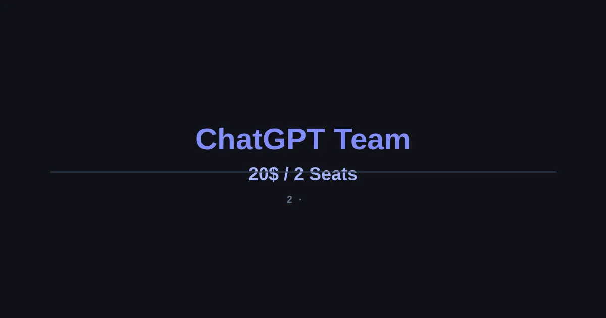 ChatGPT Team 优惠活动