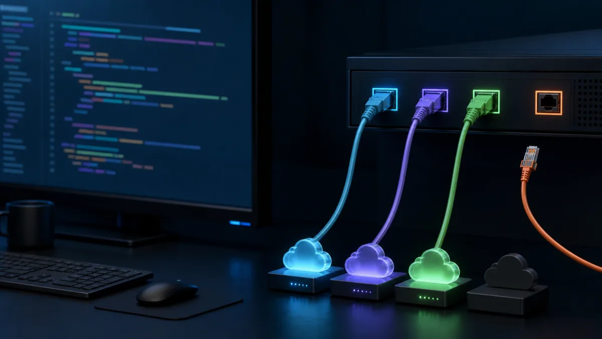 AI编程工具与模型供应商连接中断概念图