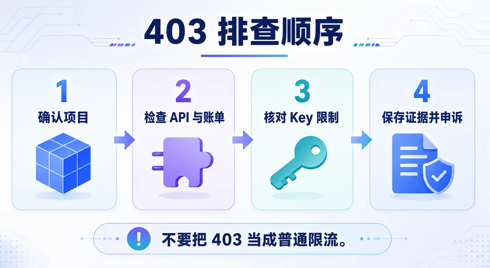 Gemini API 403 分层排查流程