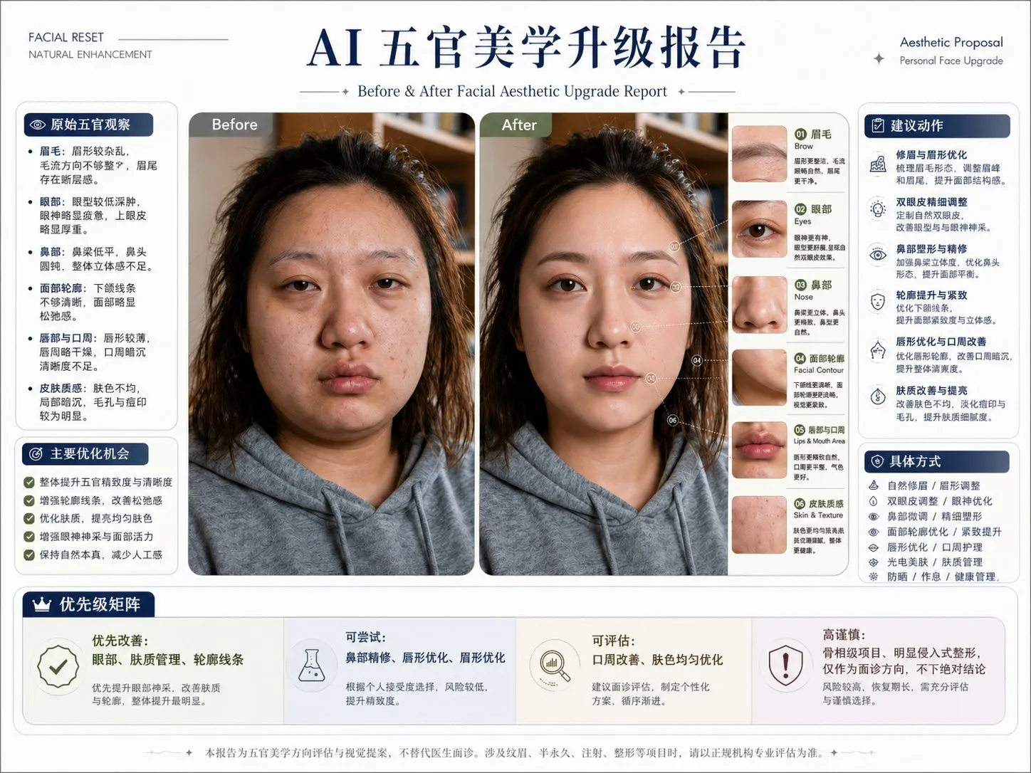 五官美学升级报告 - 男性案例