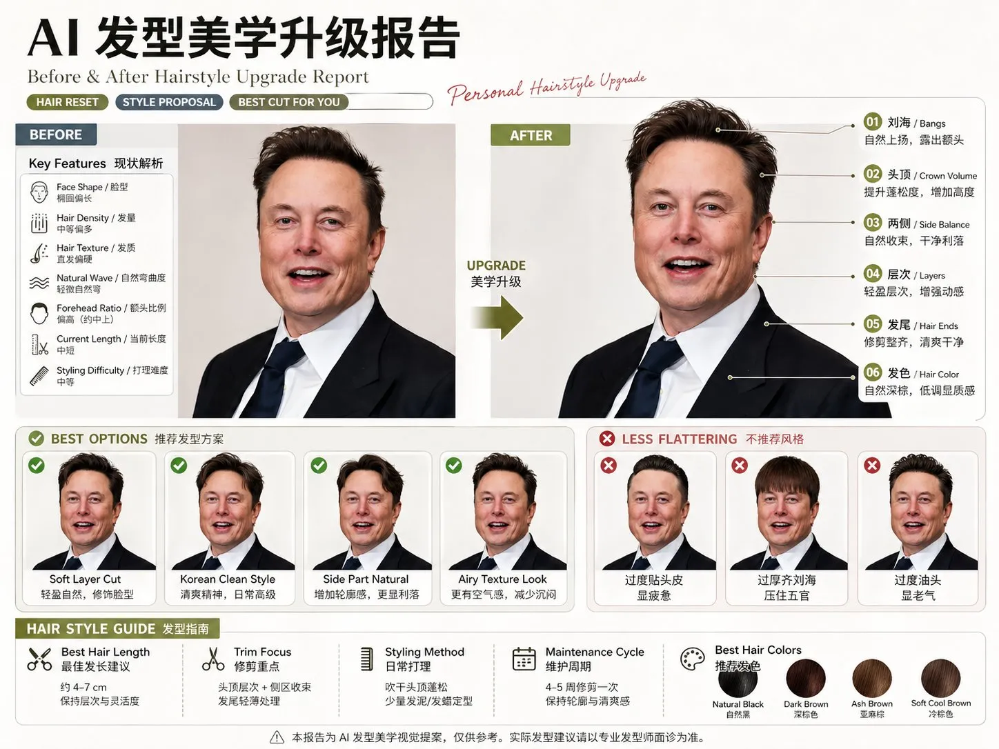 GPT-Image2 发型改造效果：科技大佬换头