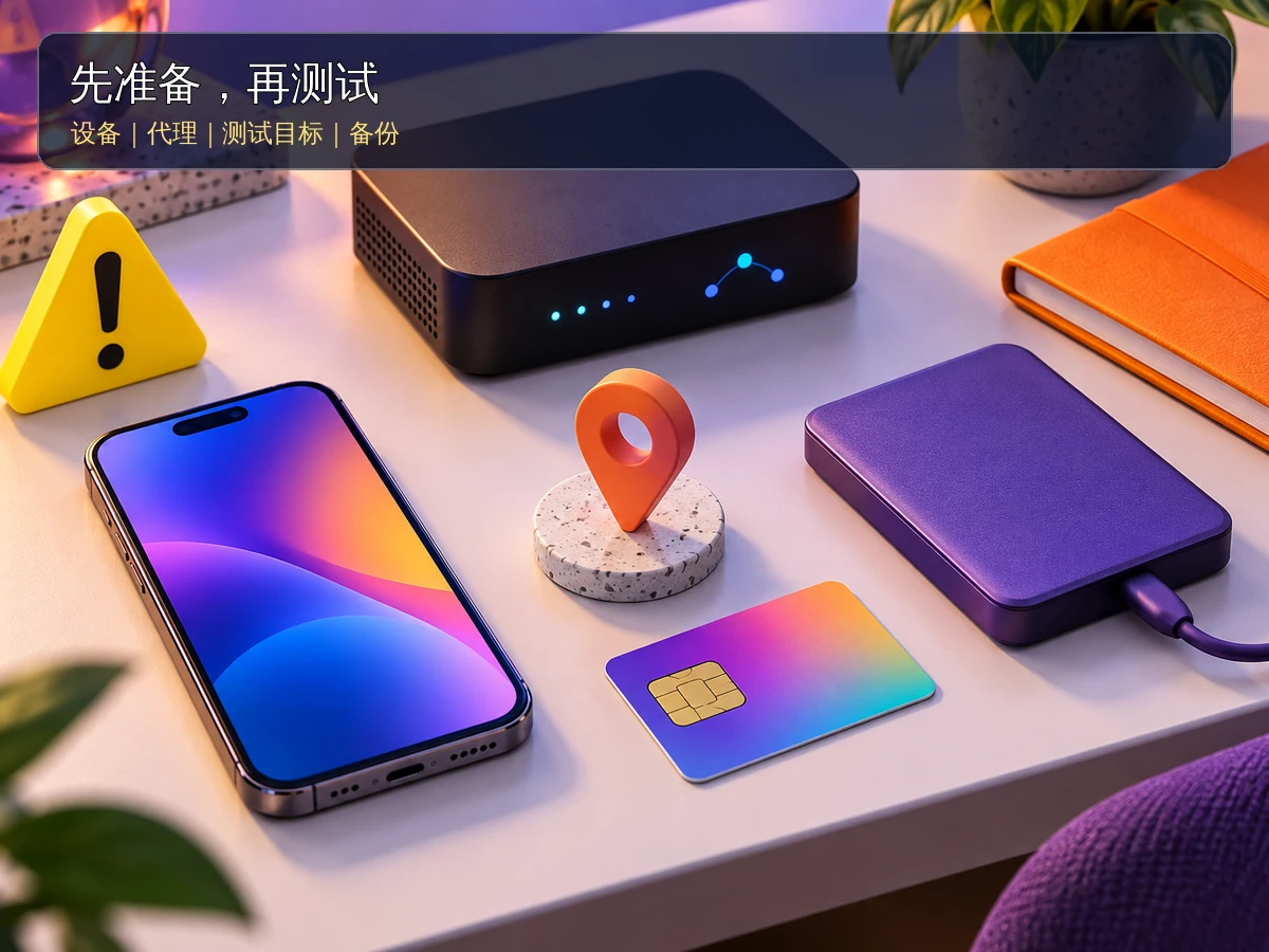 开始前的准备:设备、代理、测试目标与备份