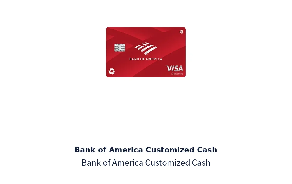 Bank of America Customized Cash Rewards官方卡面