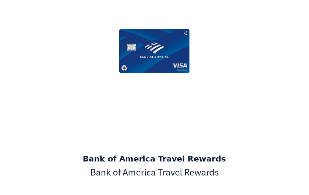 Bank of America Travel Rewards官方卡面