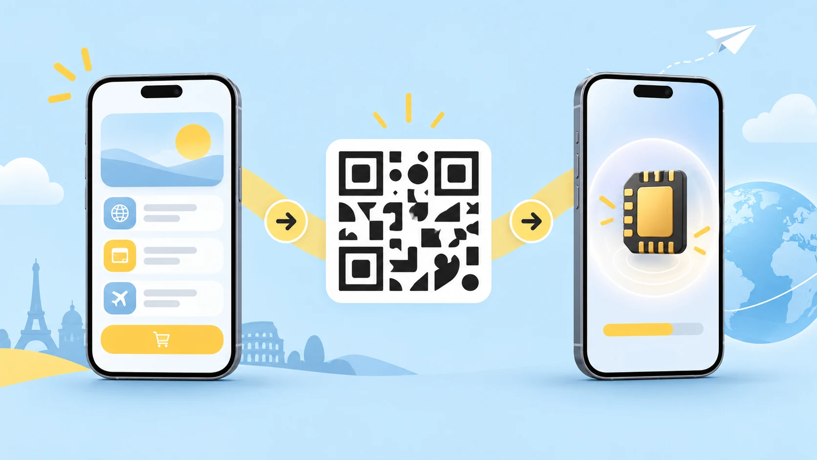 从 Saily App、二维码到手机移动网络设置的 eSIM 安装步骤