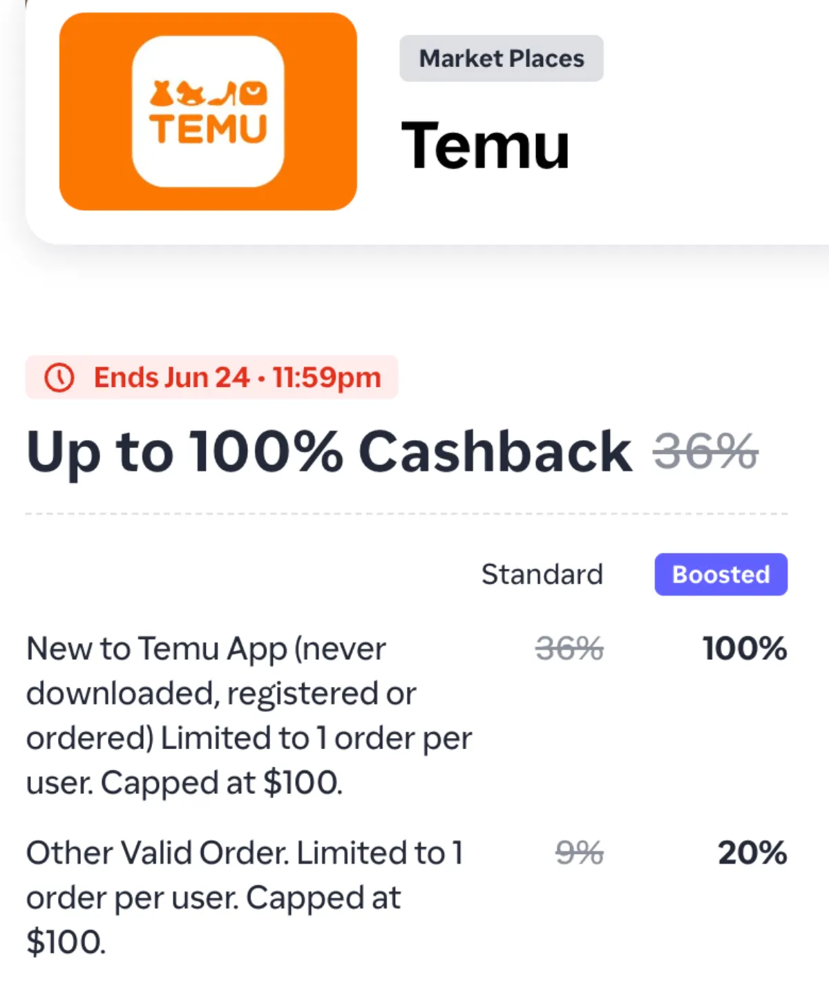 ShopBack Temu 下单流程