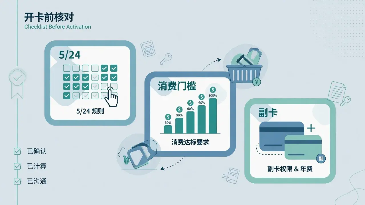 申请 Gateway 前核对奖励资格、自然消费、副卡状态和年度门槛用途