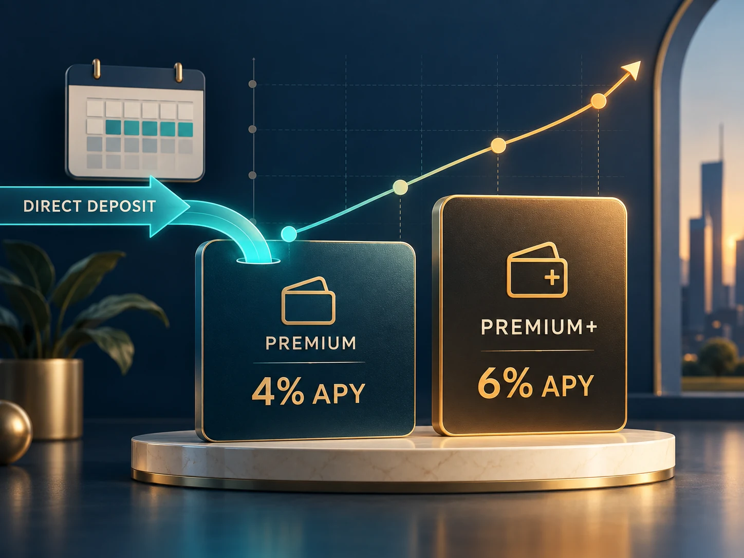 X Money Premium、Premium+ 与 4%/6% APY 条件对比
